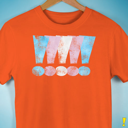 Transgender Pride Exclamation Points Premium Unisex T-Shirt - Orange